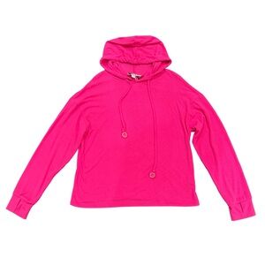 Rock Candy Hot Pink String with Smiley Pulls Hoodie Girls size Large NWOT
